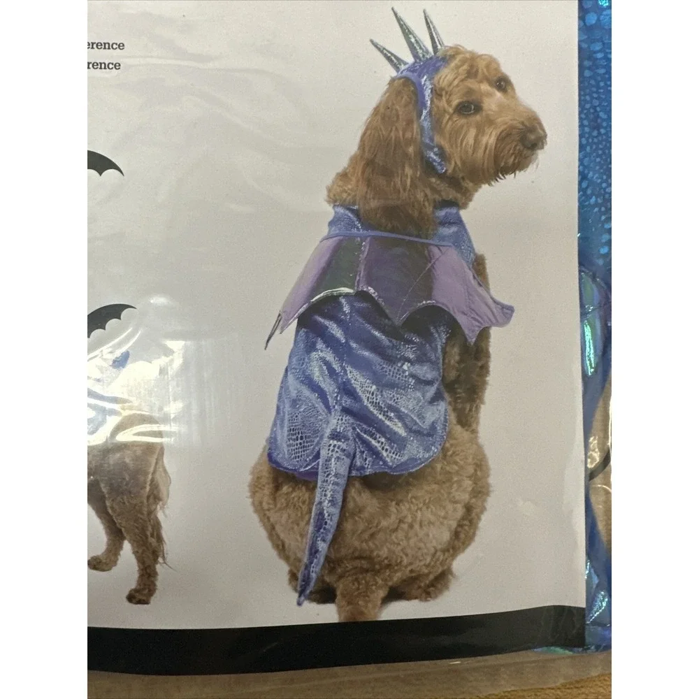 Dog Costume Dragon Vibrant Life Halloween Dog Costume Size Med 20-50 Lbs NEW